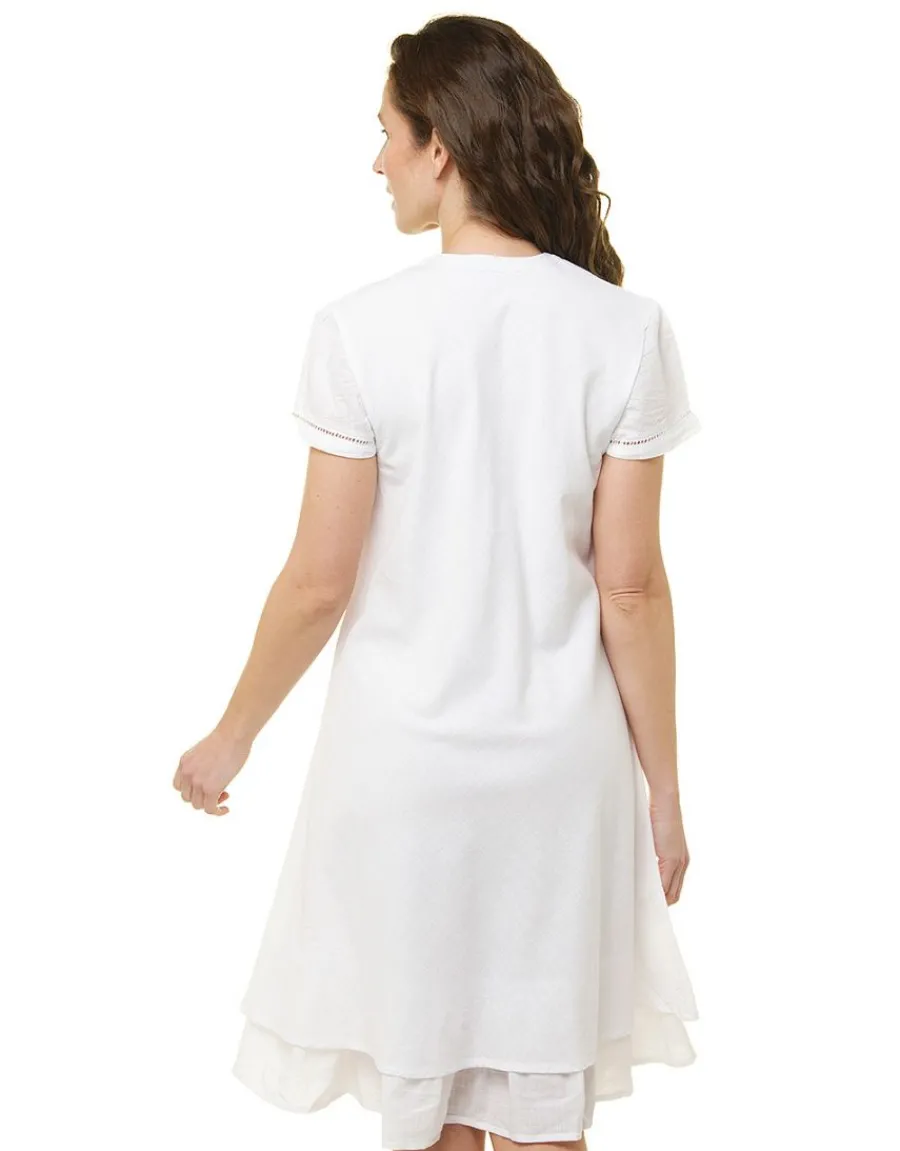 Christine Laure Robes|Robes & Jupes*Robe ajourée blanc coton