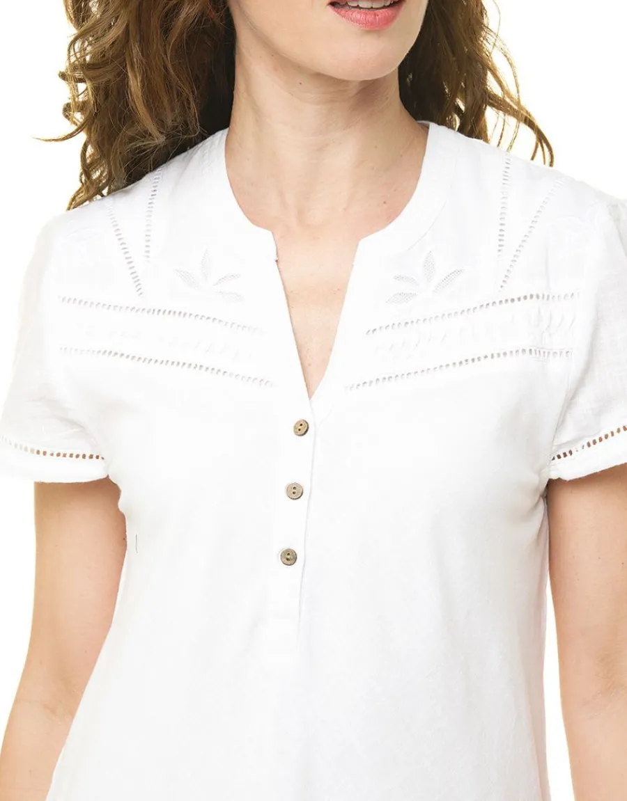 Christine Laure Robes|Robes & Jupes*Robe ajourée blanc coton