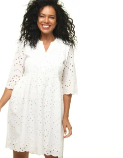 Christine Laure Robes|Robes & Jupes*Robe blanche broderies