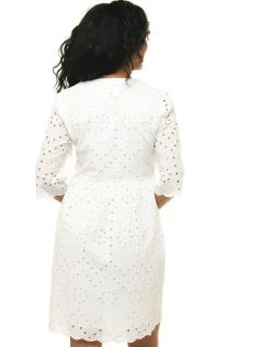 Christine Laure Robes|Robes & Jupes*Robe blanche broderies