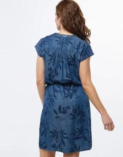 Christine Laure Robes|Robes & Jupes*Robe bleu lyocell