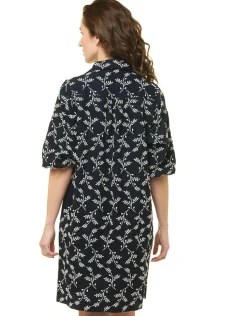 Christine Laure Robes|Robes & Jupes*Robe brodée bleu marine