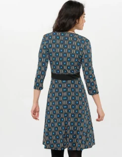 Christine Laure Robes|Robes & Jupes*Robe cache-coeur bleue