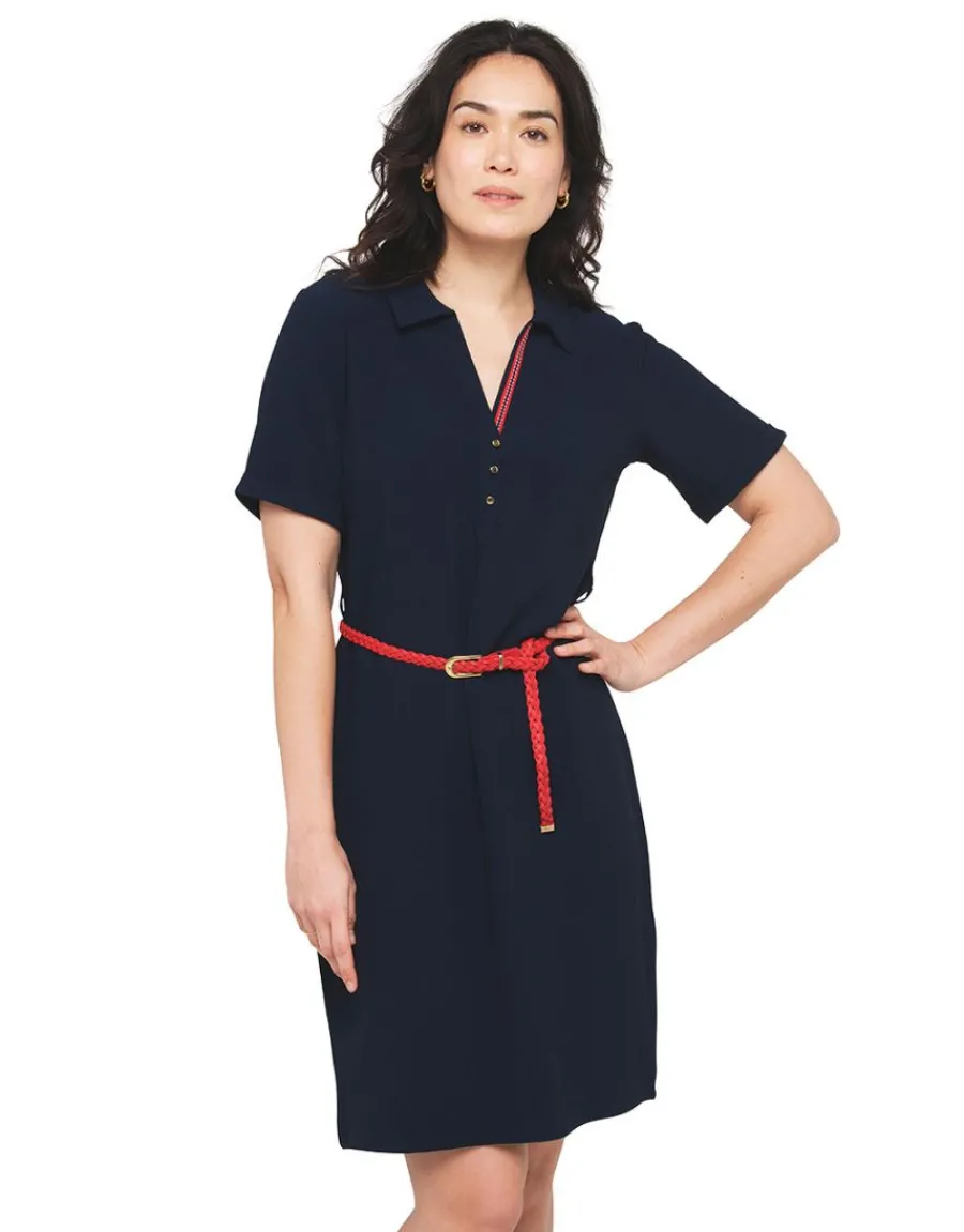 Christine Laure Robes|Robes & Jupes*Robe chemisier marine