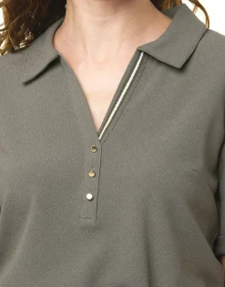 Christine Laure Robes|Robes & Jupes*Robe chemisier vert kaki