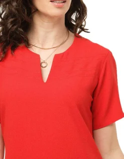 Christine Laure Robes|Robes & Jupes*Robe chic crêpe rouge