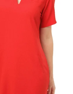 Christine Laure Robes|Robes & Jupes*Robe chic crêpe rouge