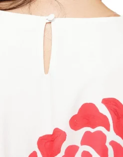 Christine Laure Robes|Robes & Jupes*Robe chic écru imprimée