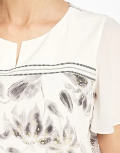 Christine Laure Robes|Robes & Jupes*Robe chic écrue à volants