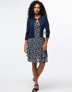 Christine Laure Robes|Robes & Jupes*Robe chic dentelle marine