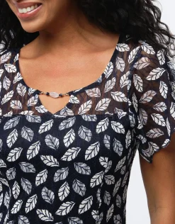 Christine Laure Robes|Robes & Jupes*Robe chic dentelle marine