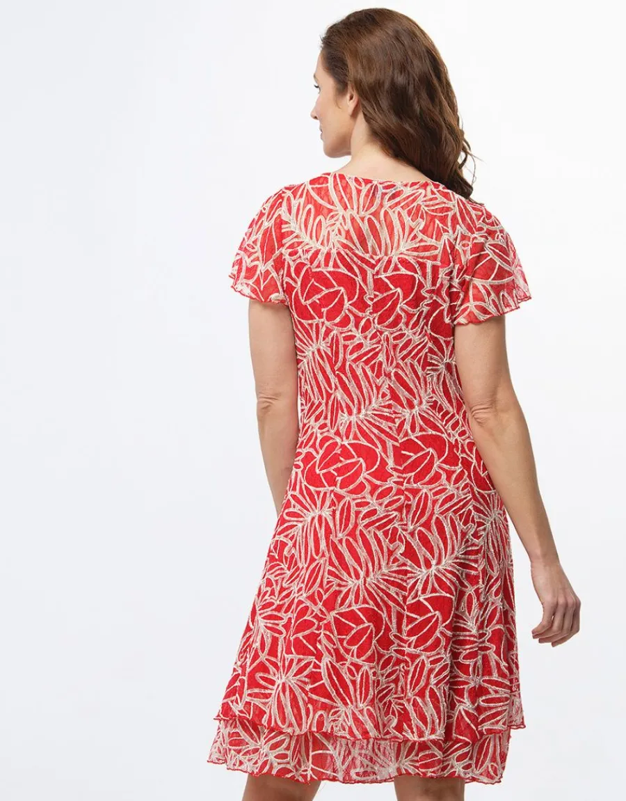 Christine Laure Robes|Robes & Jupes*Robe chic dentelle rouge