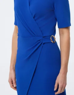 Christine Laure Robes|Robes & Jupes*Robe chic drapée bleu