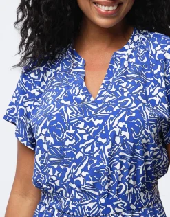 Christine Laure Robes|Robes & Jupes*Robe chic imprimé bleu