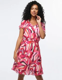 Christine Laure Robes|Robes & Jupes*Robe chic imprimé rose