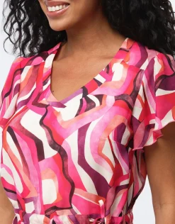 Christine Laure Robes|Robes & Jupes*Robe chic imprimé rose