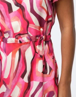 Christine Laure Robes|Robes & Jupes*Robe chic imprimé rose