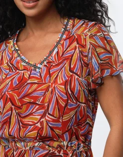 Christine Laure Robes|Robes & Jupes*Robe chic imprimé rouge