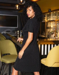 Christine Laure Robes|Robes & Jupes*Robe chic noir argent