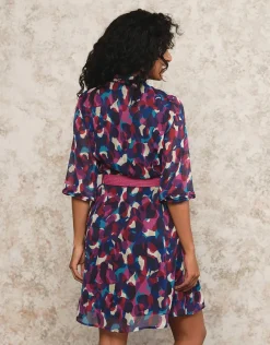 Christine Laure Robes|Robes & Jupes*Robe chic violet motif