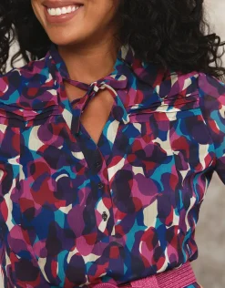 Christine Laure Robes|Robes & Jupes*Robe chic violet motif