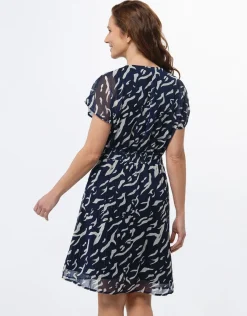 Christine Laure Robes|Robes & Jupes*Robe chic voile marine