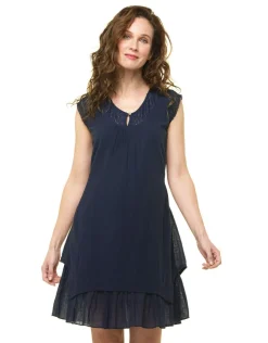 Christine Laure Robes|Robes & Jupes*Robe coton marine