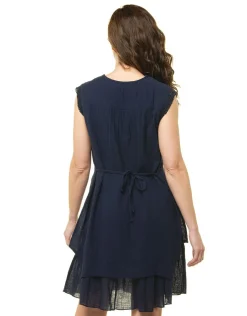 Christine Laure Robes|Robes & Jupes*Robe coton marine