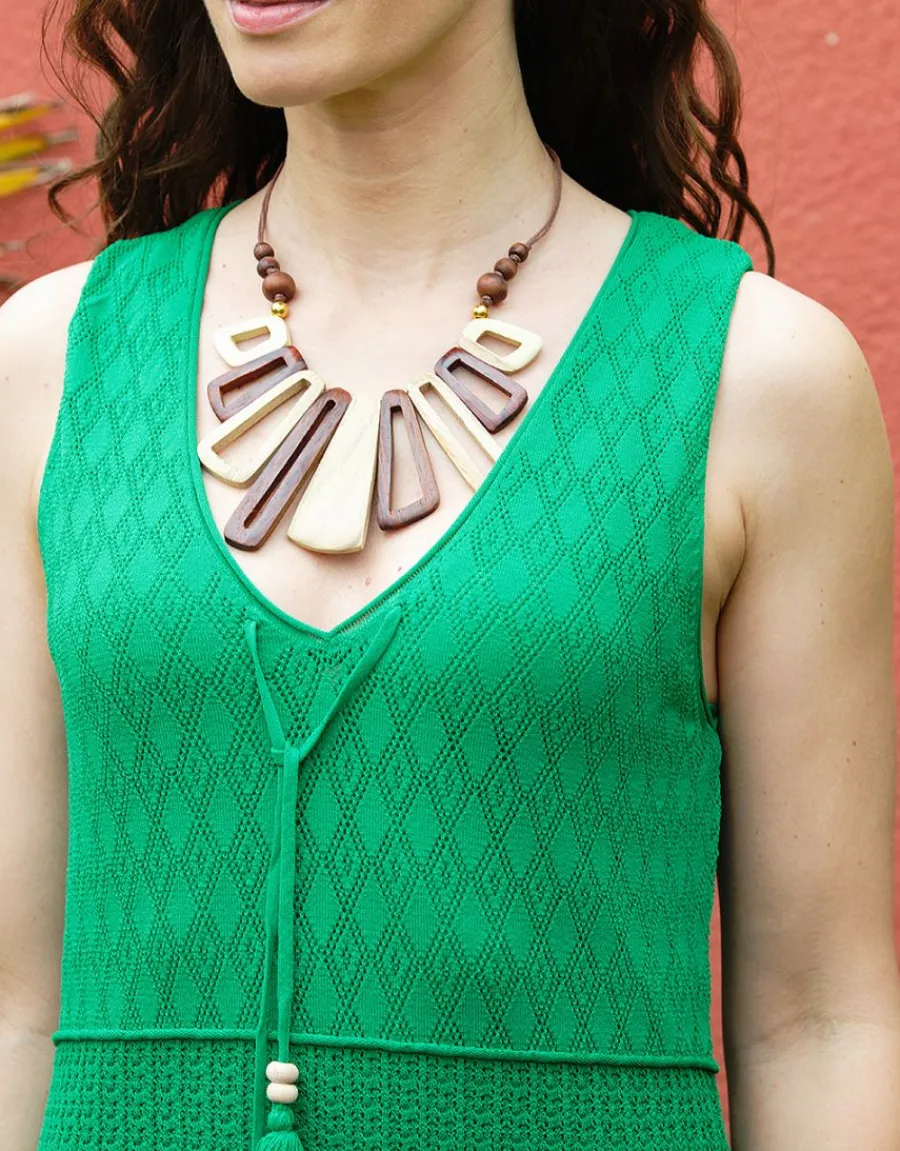 Christine Laure Robes|Robes & Jupes*Robe crochet vert