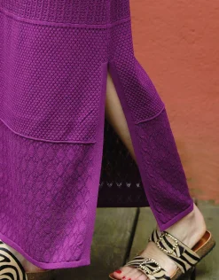 Christine Laure Robes|Robes & Jupes*Robe crochet violet