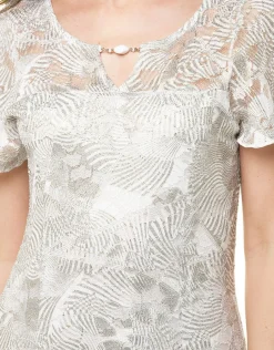 Christine Laure Robes|Robes & Jupes*Robe dentelle argentée