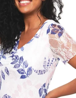 Christine Laure Robes|Robes & Jupes*Robe dentelle blanc bleu