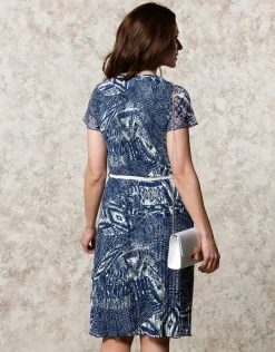 Christine Laure Robes|Robes & Jupes*Robe dentelle marine