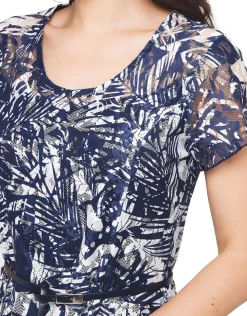 Christine Laure Robes|Robes & Jupes*Robe dentelle marine