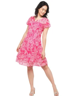 Christine Laure Robes|Robes & Jupes*Robe dentelle rose