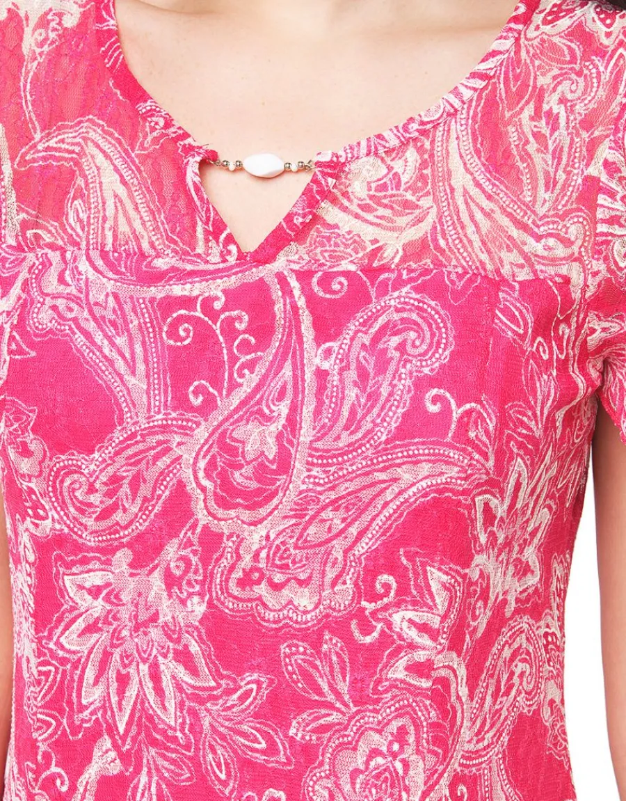 Christine Laure Robes|Robes & Jupes*Robe dentelle rose