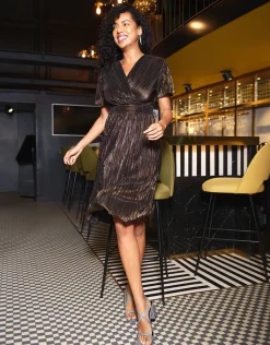 Christine Laure Robes|Robes & Jupes*Robe drapée chic noir