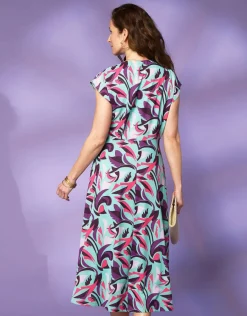 Christine Laure Robes|Robes & Jupes*Robe drapée imprimée