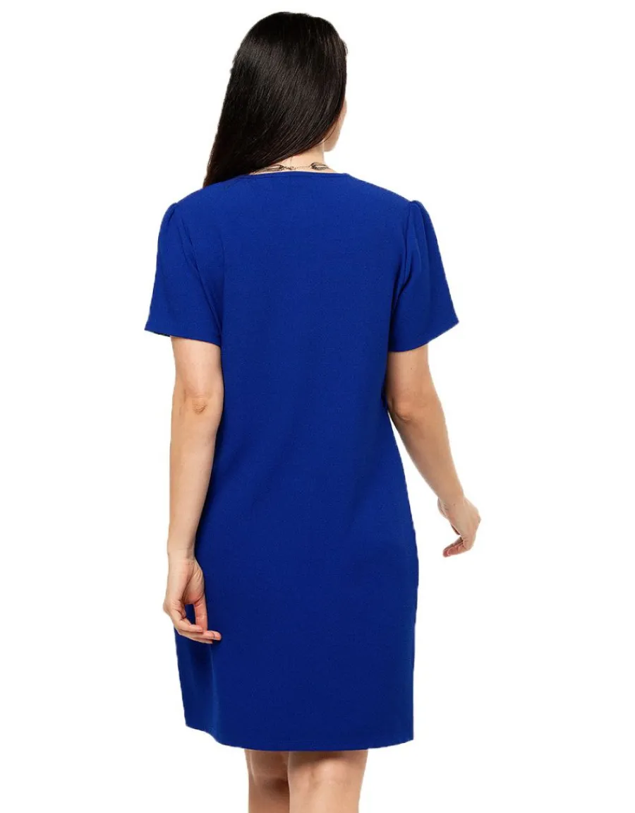 Christine Laure Robes|Robes & Jupes*Robe droite bleu roi