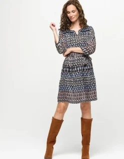 Christine Laure Robes|Robes & Jupes*Robe droite imprimée