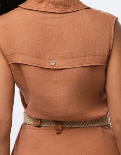 Christine Laure Robes|Robes & Jupes*Robe en lin marron