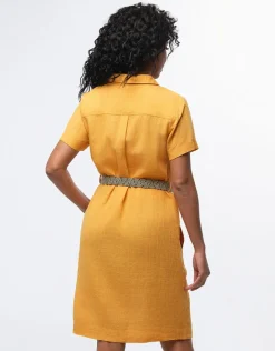 Christine Laure Robes|Robes & Jupes*Robe en lin ocre