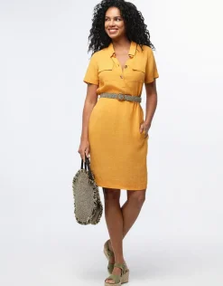 Christine Laure Robes|Robes & Jupes*Robe en lin ocre