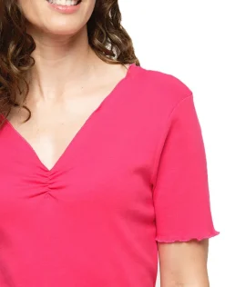 Christine Laure Robes & Jupes|Robes*Robe fuchsia 100% coton