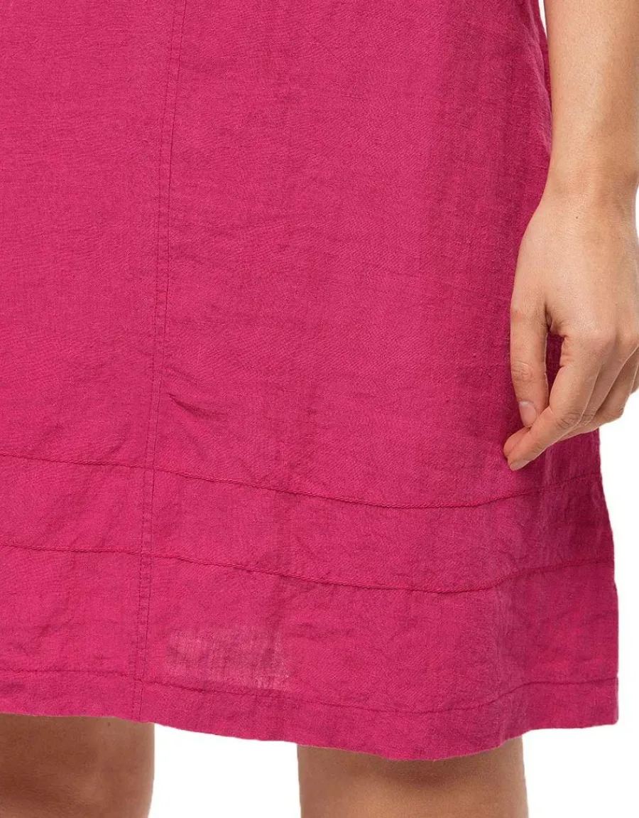 Christine Laure Robes|Robes & Jupes*Robe fuchsia 100% lin