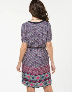 Christine Laure Robes|Robes & Jupes*Robe fuchsia imprimée