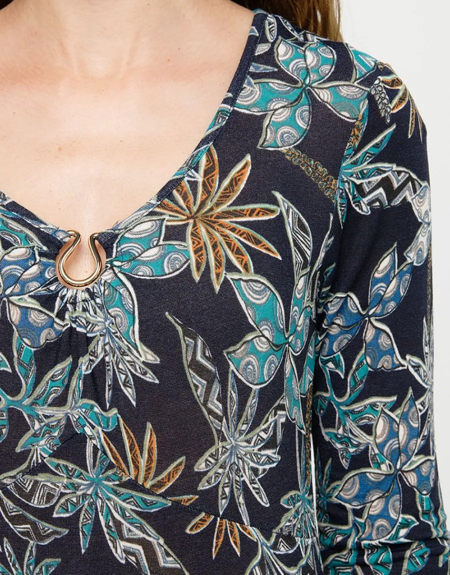 Christine Laure Robes|Robes & Jupes*Robe imprimée bleue