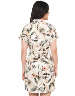 Christine Laure Robes|Robes & Jupes*Robe imprimée écru