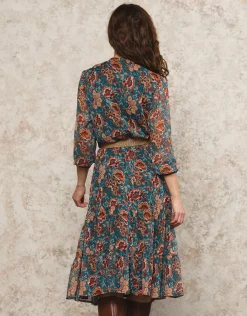 Christine Laure Robes|Robes & Jupes*Robe longue motif bleu