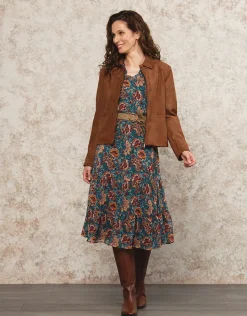 Christine Laure Robes|Robes & Jupes*Robe longue motif bleu